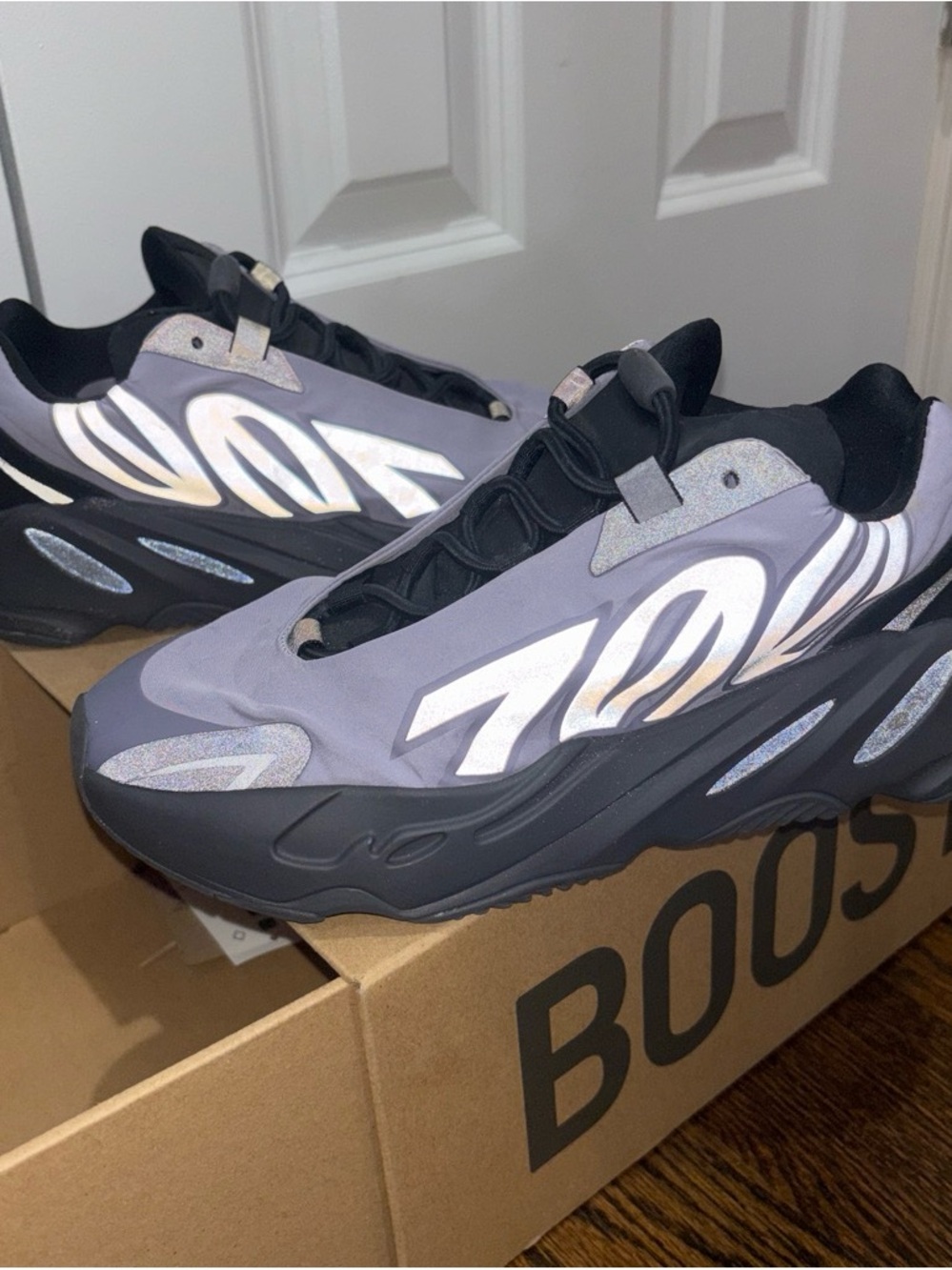 Yeezy Boost 700 MNVN Reflective Sneakers - Geode/Black
